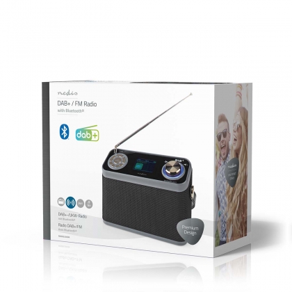 DAB+ Radio | Tafelmodel | DAB+ / FM | 2.4 " | Kleurenscherm | Batterij Gevoed / Netvoeding | Digitaal | 24 W | Bluetooth® | Koptelefoonoutput | Wekker | Slaaptimer | IP20 | Handgreep | Zwart