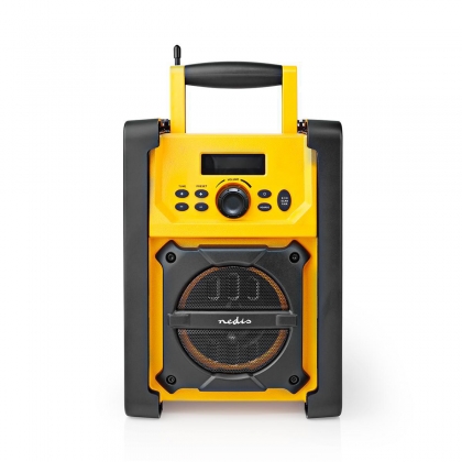 FM-Radio | Bouwradio | FM | Batterij Gevoed / Netvoeding | Digitaal | 15 W | Scherm grootte: 2.2 " | Blauw-Wit Scherm | IPX5 | Handgreep | Geel / Zwart