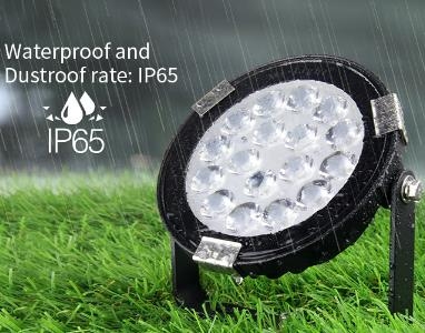 RGB-CCT LED tuinspot IP65 9W rond zwart 230V