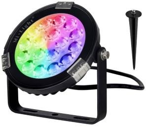 RGB-CCT LED tuinspot IP65 9W rond zwart 230V