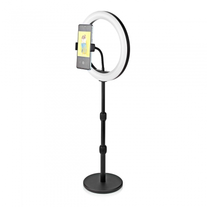 Ringlicht | 10 inch | 120 LED's | 2700 - 6700 K | Bureau | Zwart