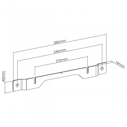 Soundbar Beugel | Geschikt voor: Sonos® Ray™ | Wand | 2 kg | Vast | ABS / Staal | Zwart