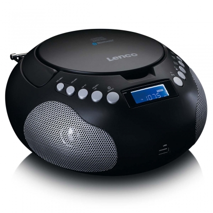 Draagbare radio CD/MP3 met USB en Bluetooth Zwart