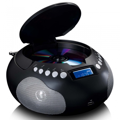 Draagbare radio CD/MP3 met USB en Bluetooth Zwart