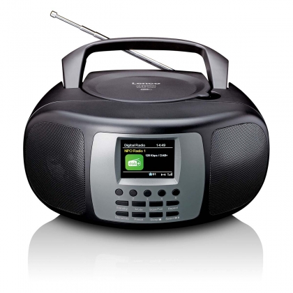 Draagbare DAB+/FM-radio met Bluetooth® CD-speler en groot LCD-kleurenscherm Zwart