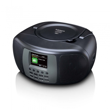 Draagbare DAB+/FM-radio met Bluetooth® CD-speler en groot LCD-kleurenscherm Zwart