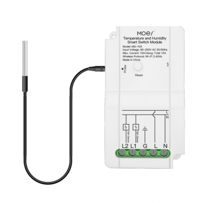 SMARTLIFE WIFI NETSPANNINGS SCHAKELUNIT MET TEMP SENSOR