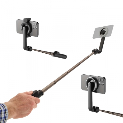 Bluetooth® Selfie Stick | Bluetooth® versie: 5.0 | Maximale schermgrootte: 7 " | Gevouwen lengte: 17 cm | Uitgevouwen lengte: 61 cm | Maximaal draagvermogen: 1000 g | Batterij Gevoed