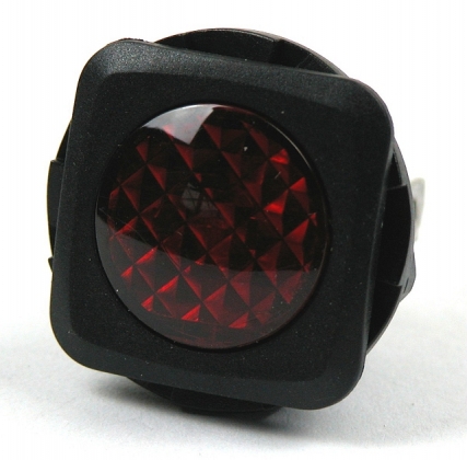 Signaallamp 12V 23.4 x 23.4 rood