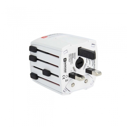 MUV USB (2xA) Compacte 2-polige wereldreisadapter met 2 geïntegreerde USB-poorten