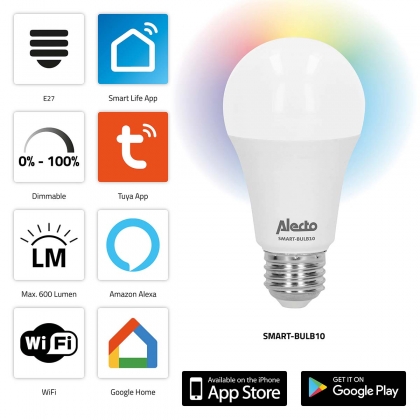 SMART-BULB10 Smart LED-kleurenlamp met Wi-Fi