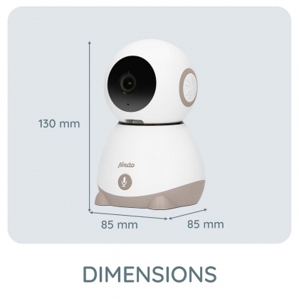 Wi-Fi-babyfoon met camera Wit/Taupe