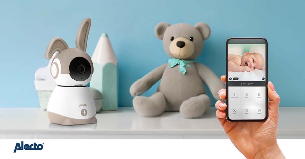 Wi-Fi-babyfoon met camera Wit/Taupe