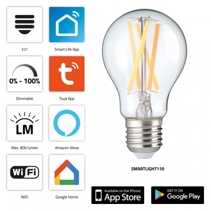 SMARTLIGHT110 Slimme filament LED-lamp met Wi-Fi