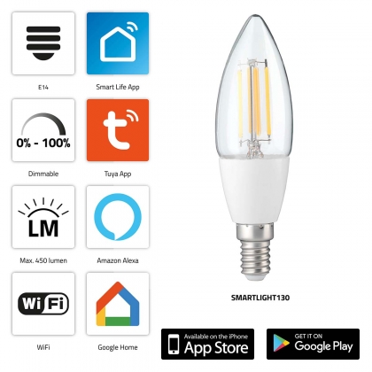 SMARTLIGHT130 Slimme filament LED-lamp met Wi-Fi