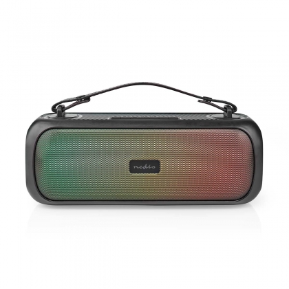 Bluetooth® Party Boombox | 4.5 uur | 2.0 | 45 W | Media afspeelmogelijkheden: AUX / USB | IPX5 | Koppelbaar | Handgreep | Feestverlichting | Zwart