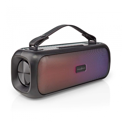 Bluetooth® Party Boombox | 4.5 uur | 2.0 | 45 W | Media afspeelmogelijkheden: AUX / USB | IPX5 | Koppelbaar | Handgreep | Feestverlichting | Zwart