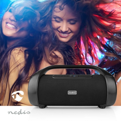 Bluetooth® Party Boombox | 9.5 uur | 2.1 | 120 W | Media afspeelmogelijkheden: AUX | IPX5 | Koppelbaar | Handgreep | Feestverlichting | Zwart