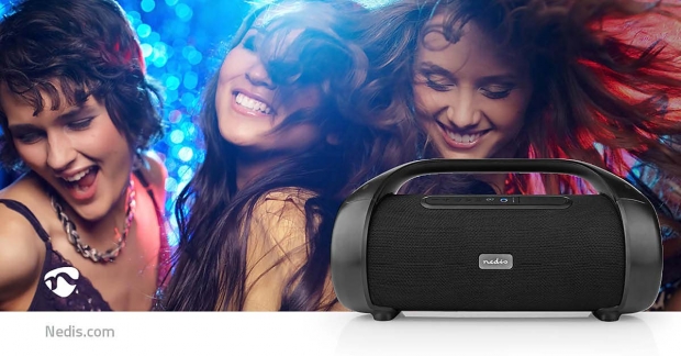 Bluetooth® Party Boombox | 9.5 uur | 2.1 | 120 W | Media afspeelmogelijkheden: AUX | IPX5 | Koppelbaar | Handgreep | Feestverlichting | Zwart