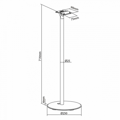 Speakerbeugel | Geschikt voor: Sonos® Era300 | Standaard | 5 kg | Vast | ABS / Metaal | Zwart