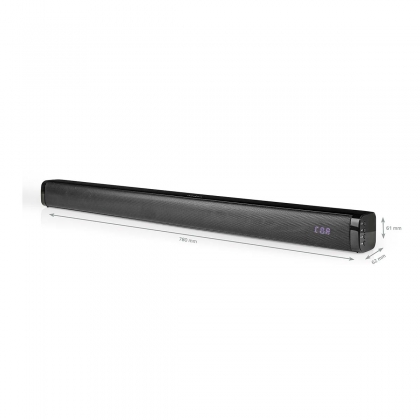 Soundbar | 2.0 | DSP-Programma's | 40 W | 1x 3,5 mm / 1x Coax Audio / 1x Optisch / 1x USB | 1x HDMI™ (met ARC) | Bluetooth® | Monteerbaar | Zwart