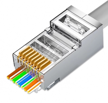 MODULAIRE PLUG RJ45 MET DOORSTEEKMONTAGE AFGESCHERMD