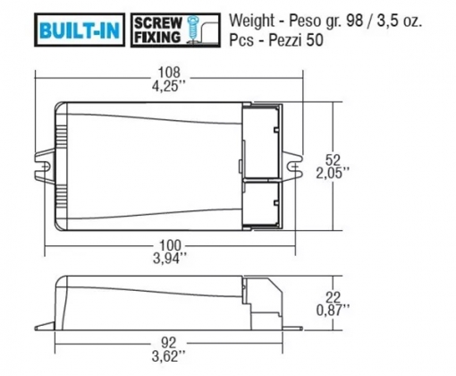 TCI 151404 Mini Jolly 20 BI 1-10V push and dim multifunctionele LED driver AM