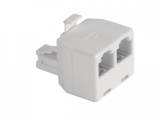 MODULAIRE 6P4C SPLITTER - 1 x MANNELIJK / 2  x VROUWELIJK