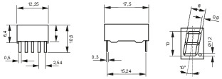 LED DISPLAY 13mm ROOD COMMON CATHODE