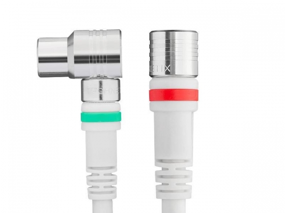 Technetix aansluitkabel F-connector(M)-9.5mm-F 1,5m wit