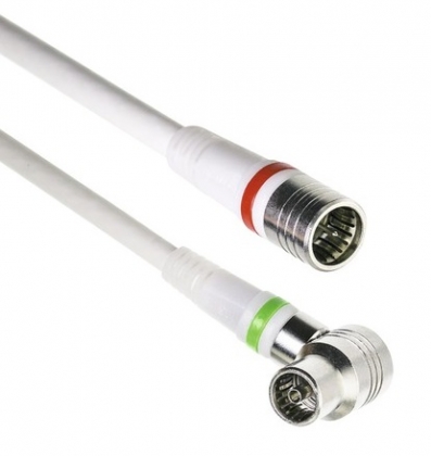 Technetix aansluitkabel F-connector(M)-9.5mm-F 1,5m wit