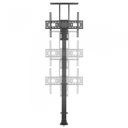 Gemotoriseerde TV-lift | 37 - 80 " | Maximaal schermgewicht: 60 kg | Ingebouwd Kastontwerp | Hefbereik: 68 - 158 cm | Afstandbestuurbaar | ABS / Staal | Zwart