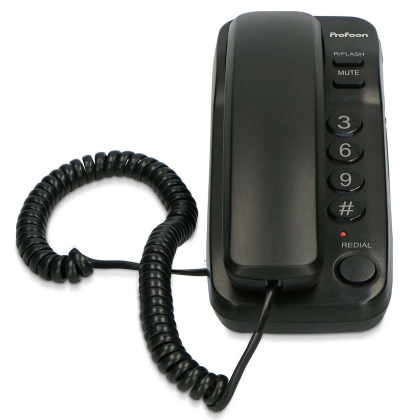 Compacte telefoon met snoer Zwart