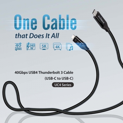 USB4/Thunderbolt3 Cable, 40G, 1meter, Type C to Type C