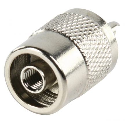 PL259 Connector UHF Male Metaal Zilver