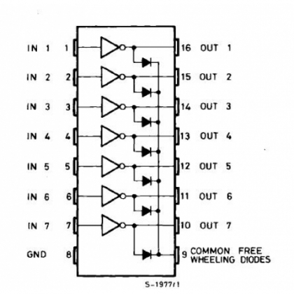 ULN2002 SEVEN DARLINGTON ARRAYS