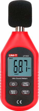 UNI-T geluid decibel meter met condensator microfoon en LCD display