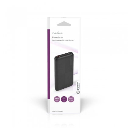 Powerbank | 10000 mAh | 1.5 / 2.0 / 3.0 A | Outputs: 2 | Output: 1x USB-A / 1x USB-C™ | Inputs: 1x Micro USB / 1x USB-C™ | PD2.0 18W | Lithium-Polymeer