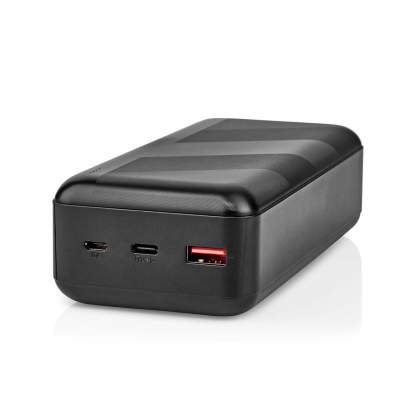 Powerbank | 30000 mAh | 1.5 / 2.0 / 3.0 A | Outputs: 2 | Output: 1x USB-A / 1x USB-C™ | Inputs: 1x Micro USB / 1x USB-C™ | PD3.0 20W | Lithium-Polymeer