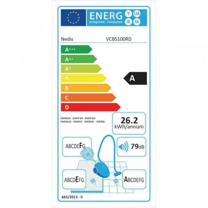 Zakloze Stofzuiger | Zakloos | 700 W | Stof capaciteit: 1.5 l | Combi-Borstel | Actieradius: 7 m | HEPA-luchtfilter | Antraciet / Rood