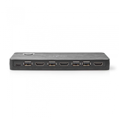 HDMI™-Converter | USB-C™ Female / 2x HDMI™ Input / 4x USB A Female | 1x HDMI™ Output | 1-weg | 4K@60Hz | 18 Gbps | ABS | Antraciet