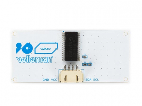 I²C 8x16 LEDMATRIX PANEEL VOOR ARDUINO®- BLAUW