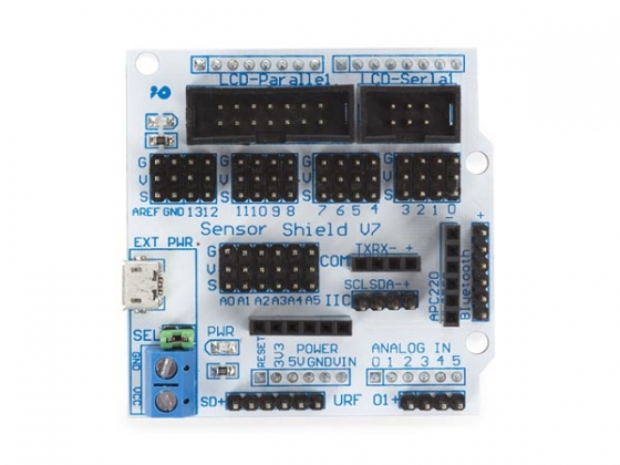 SENSOR-SHIELD - COMPATIBEL MET ARDUINO®