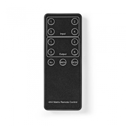 HDMI™ Matrix-Switch | 4 x 4-Poorts poort(en) | DC Power / 1x RS232 / 4x HDMI™ Input | 4x HDMI™ Output | 4K@60Hz | 18 Gbps | Afstandbestuurbaar | Metaal | Zwart