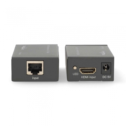 HDMI™-Extender | Over Cat6 | tot 60 m | 1080p | 1.65 Gbps | Metaal | Antraciet