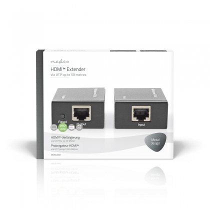 HDMI™-Extender | Over Cat6 | tot 60 m | 1080p | 1.65 Gbps | Metaal | Antraciet