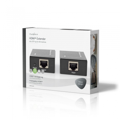 HDMI™-Extender | Over Cat6 | tot 60 m | 1080p | 1.65 Gbps | Metaal | Antraciet