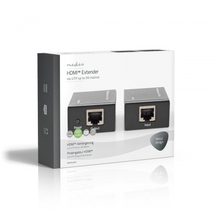 HDMI™-Extender | Over Cat6 | tot 60 m | 1080p | 1.65 Gbps | Metaal | Antraciet