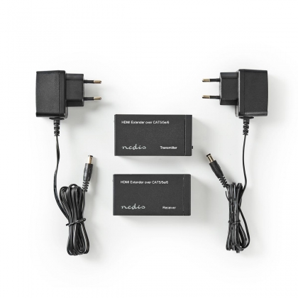 HDMI™-Extender | Over Cat6 | tot 60 m | 1080p | 1.65 Gbps | Metaal | Antraciet