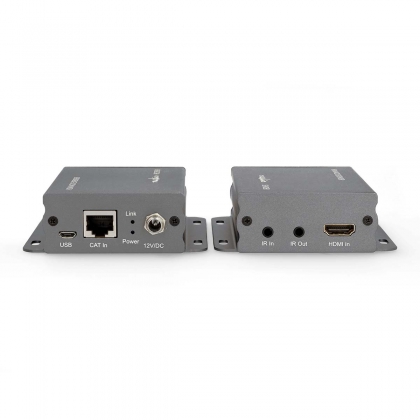 HDMI™-Extender | Over Cat6 | tot 50 m | 4K@30Hz | 10.2 Gbps | IR Return-functie | Metaal | Antraciet